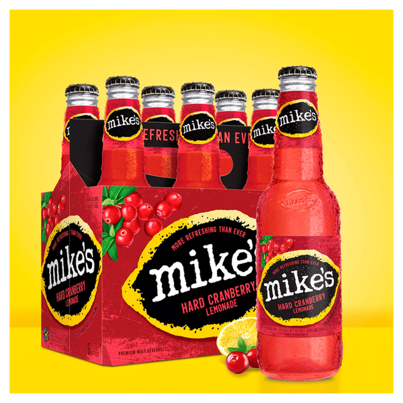 Mike's Hard Lemonade Beer, Malt Beverage, Premium, Hard Cranberry