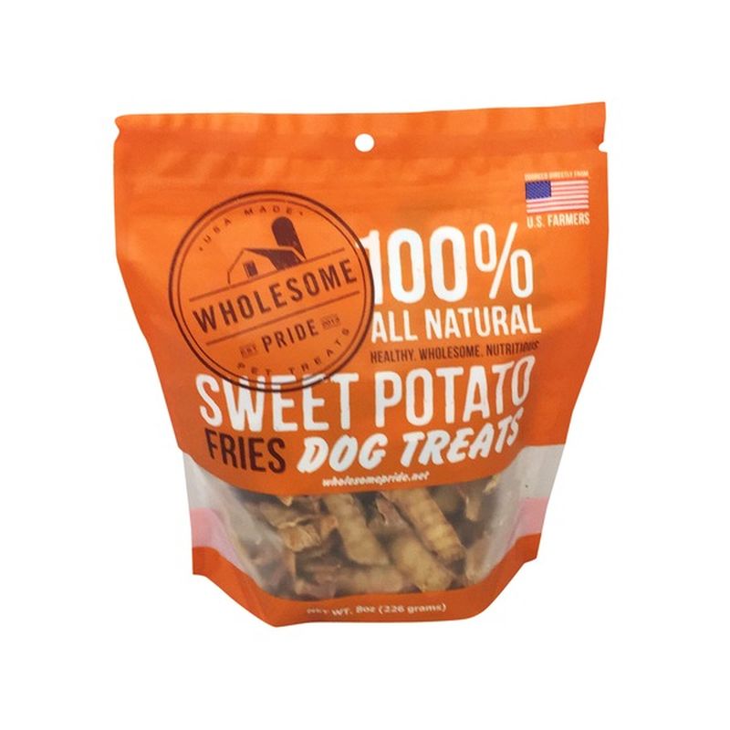 wholesome pride sweet potato fries dog treats