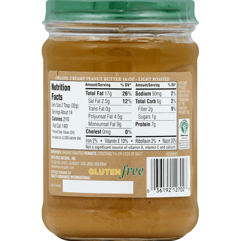 Santa Cruz Organic Peanut Butter, Creamy (16 oz) Delivery or Pickup ...