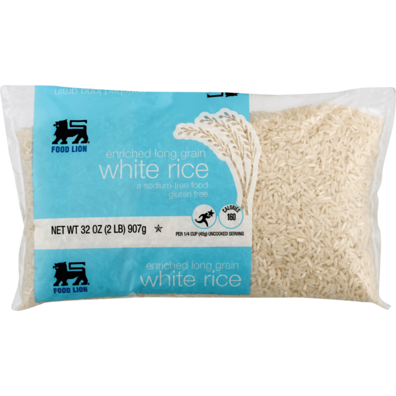 Food Lion White Rice, Long Grain, Enriched, Bag (32 oz) Instacart