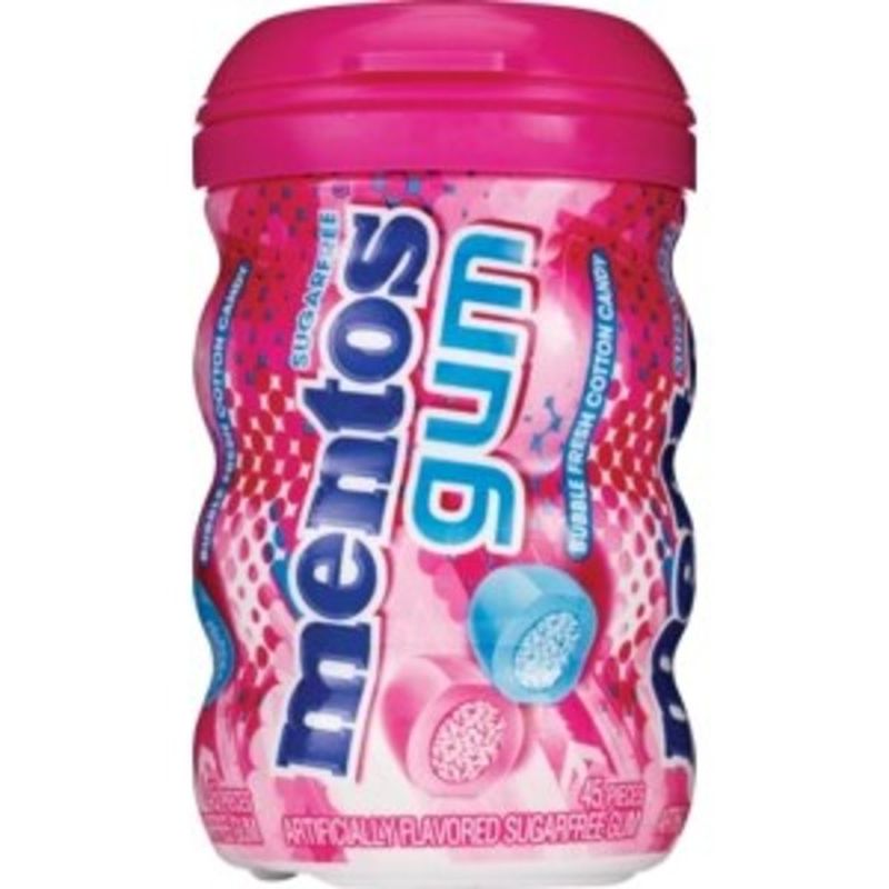 mentos gum bubble fresh cotton candy sugar free