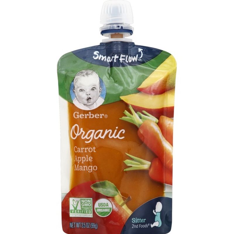 Gerber Organic Carrot Apple Mango Baby Food (3.5 oz) from