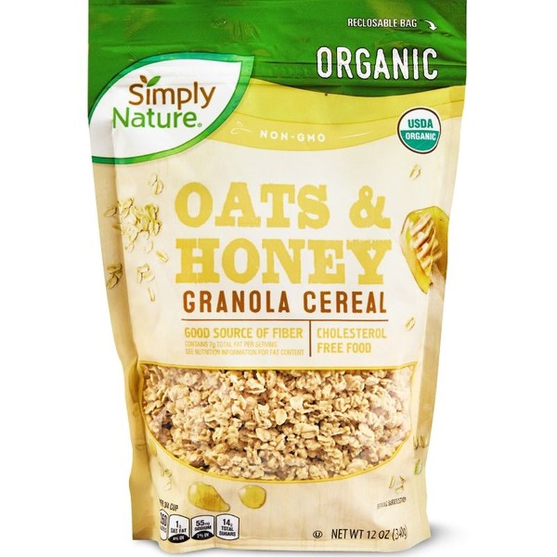 Simply Nature Organic Oats & Honey Granola Cereal (12 oz) - Instacart
