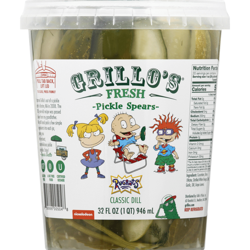 Grillo's Pickles Italian Dill Spears (32 fl oz) Instacart