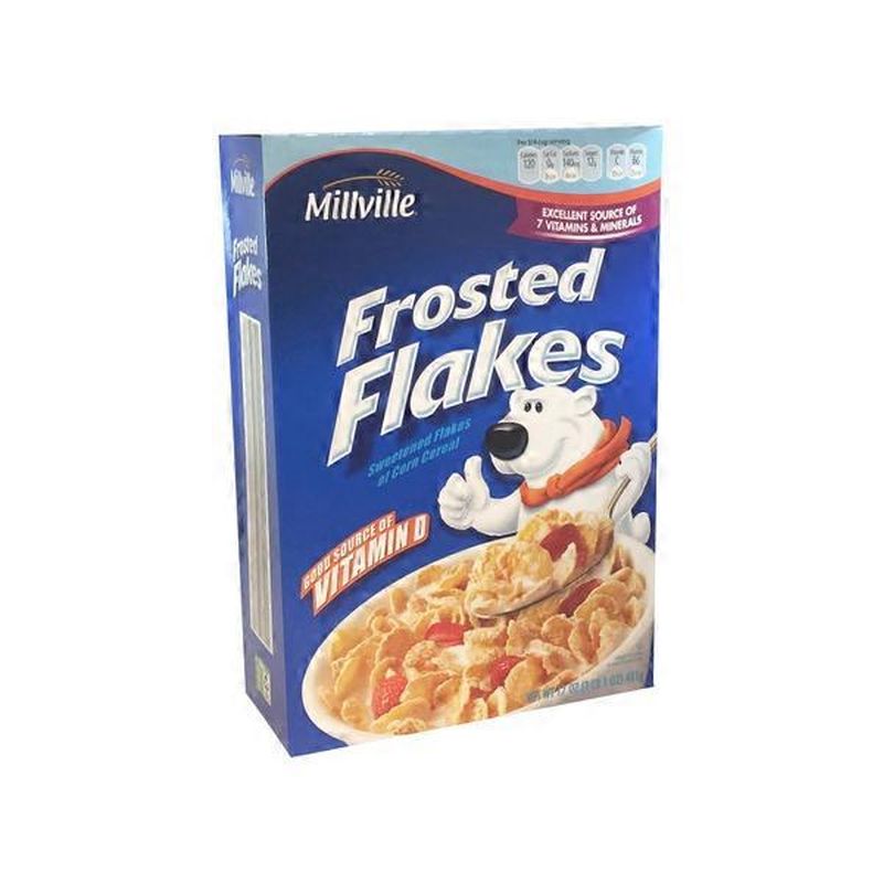 Millville Frosted Flakes Sweetened Flakes Of Corn Cereal (17 oz