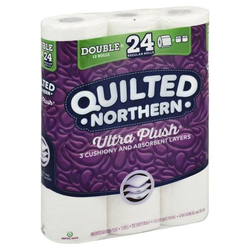 Quilted Northern Ultra Plush® Toilet Paper, 12 Double Brick, Bath Tissue (12 ct) from Publix