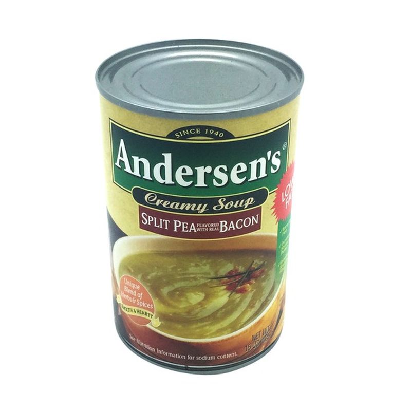 Andersens Soup, Creamy, Split Pea, Flavored with Real Bacon (15 oz