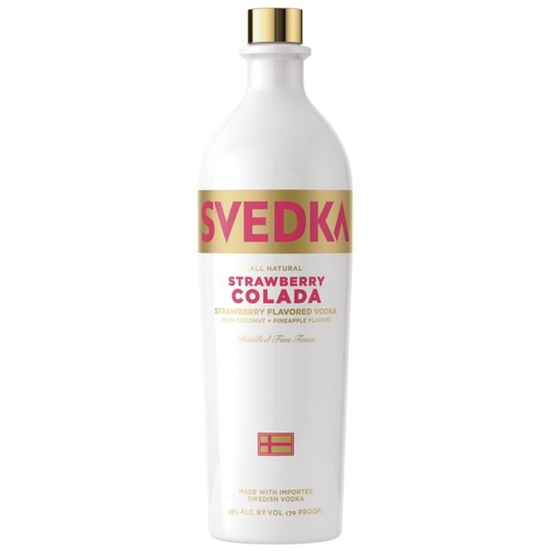 SVEDKA Strawberry Colada Flavored Vodka (1 L) - Instacart