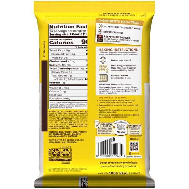 Toll House Nestle Peanut Butter Chocolate Chip Cookie Dough (16 oz