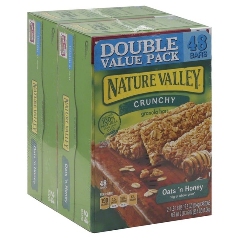 Nature Valley Granola Bars, Crunchy, Oats 'N Honey, Double Value Pack