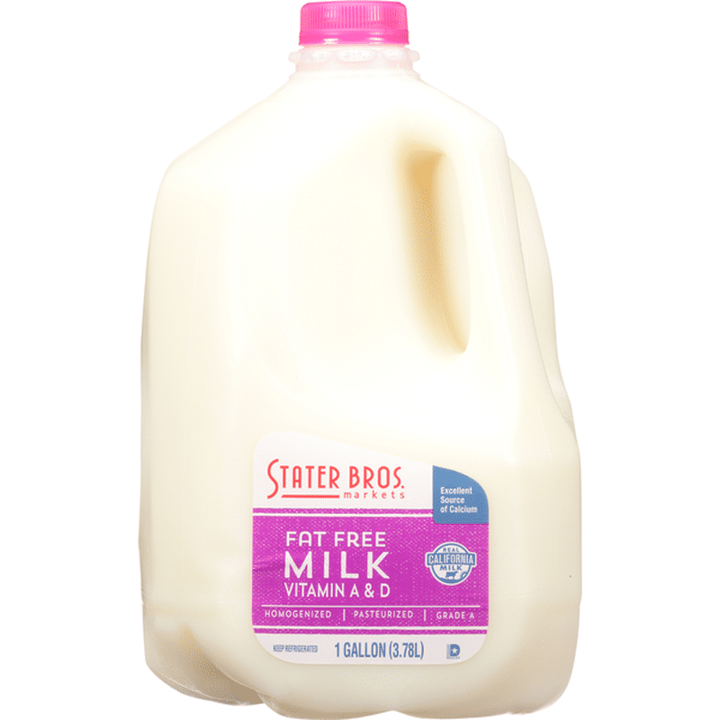 Stater Bros. Markets Milk, Fat Free (gal) Delivery or Pickup Near Me