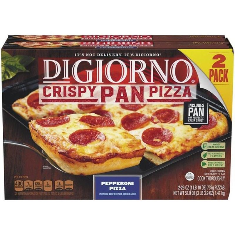 DiGiorno Crispy Pan Pizza Pepperoni Frozen Pizzas (51.994 oz) Instacart