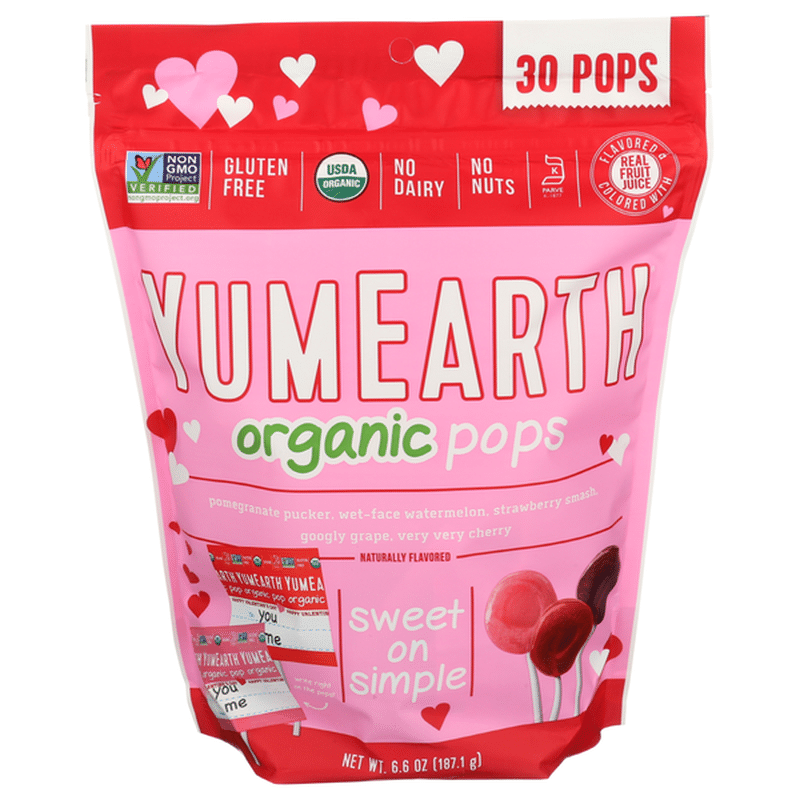 Yum Earth Organics Valentine Organic Pops