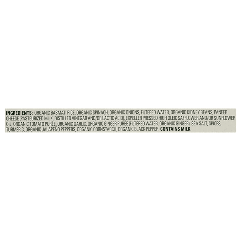 Amy's Frozen Indian Palak Paneer, Non-GMO, Gluten free, 10 oz.