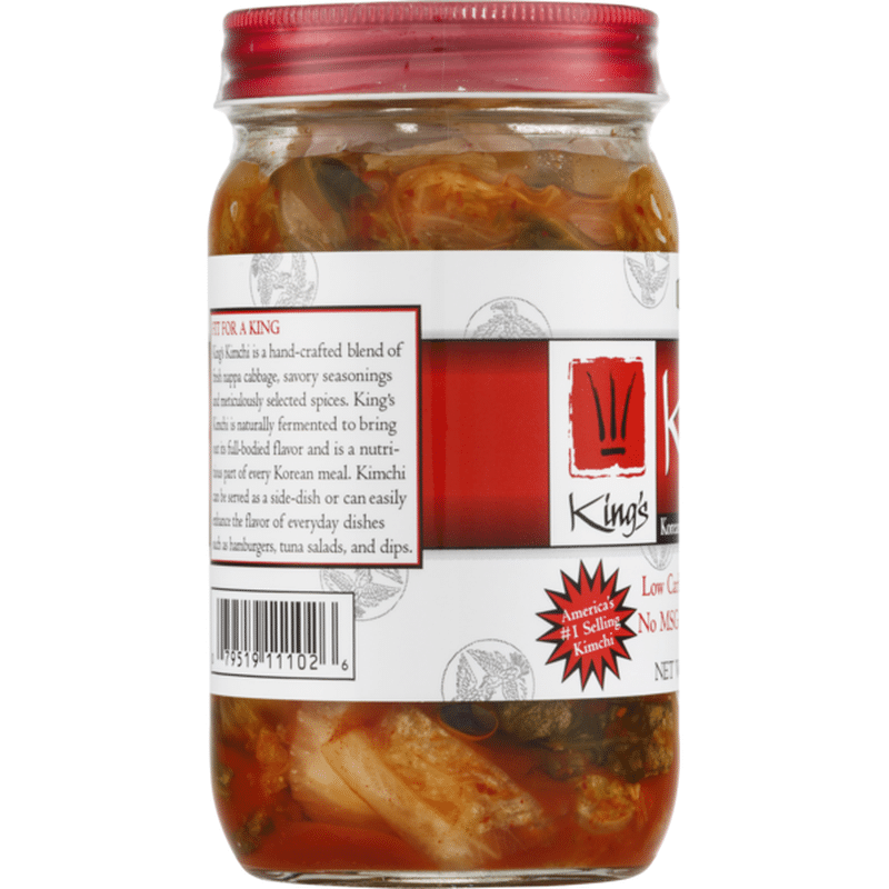 King's Asian Gourmet Kimchi Korean Marinated Cabbage Mild (14 oz) from Market Basket Instacart