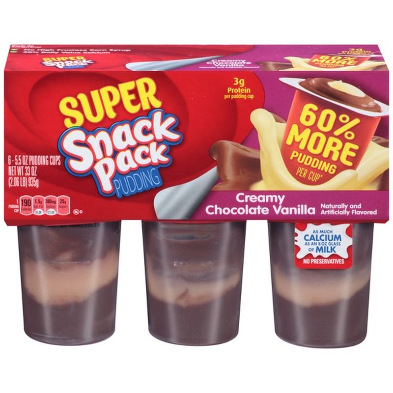 Snack Pack Chocolate Vanilla Pudding (5.5 oz) Instacart
