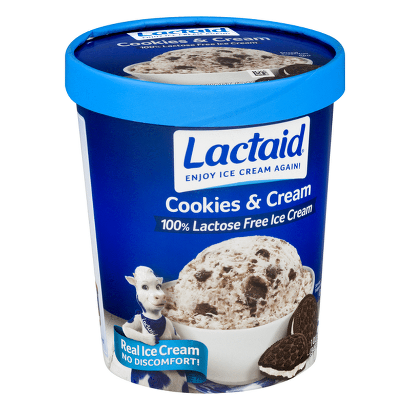 Lactaid Cookies & Cream Ice Cream (32 oz) from HyVee Instacart