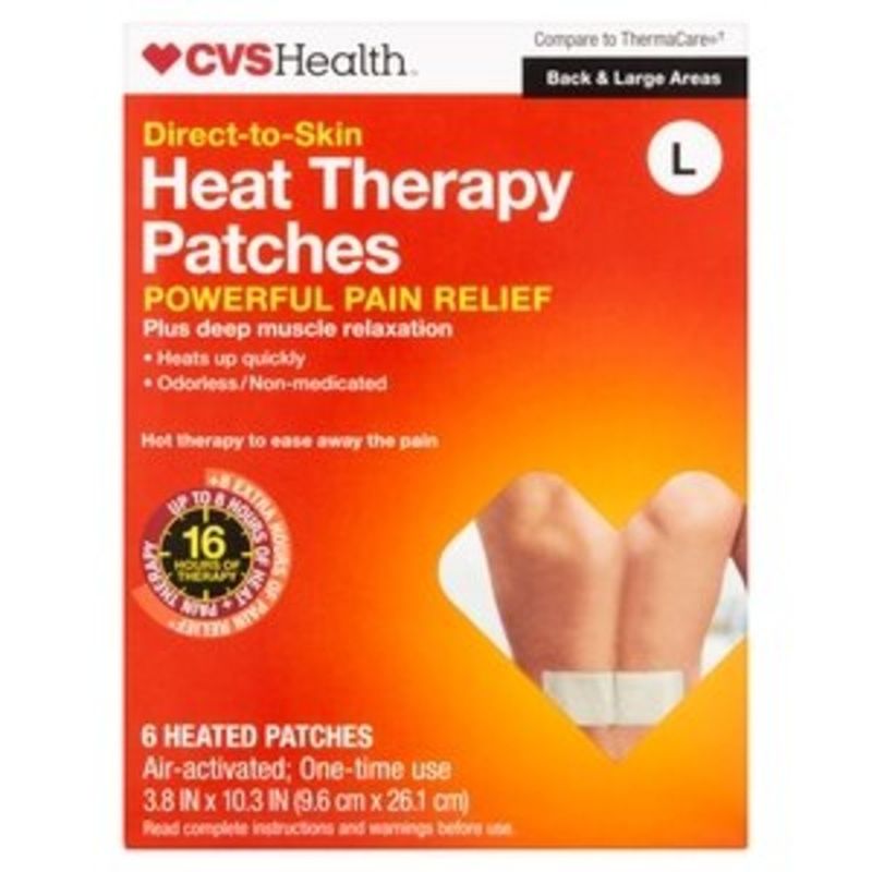 CVS Health Back & Large Areas UltraThin Heat Therapy Patches Powerful