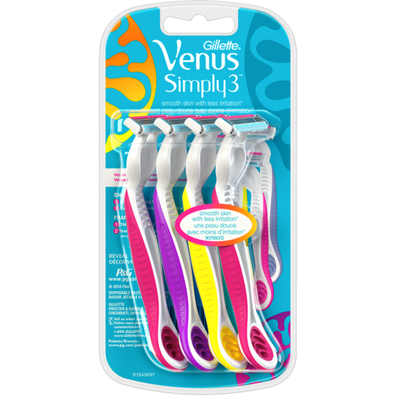 Venus Simply3 Women's Disposable Razors (4 ct) Instacart