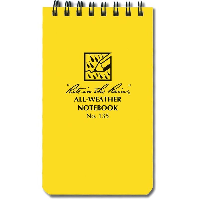 Rite in the Rain 3" X 5" All-Weather Yellow Student Spiral Notebook