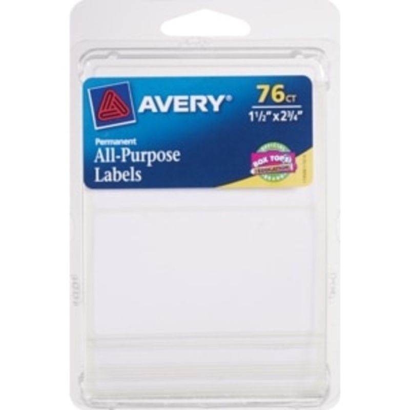 Avery AllPurpose Labels, Permanent (76 each) Instacart