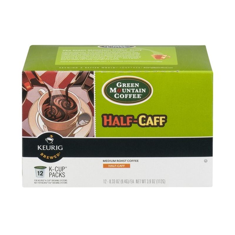 Green Mountain Coffee, 100 Arabica, Medium Roast, HalfCaff, KCup