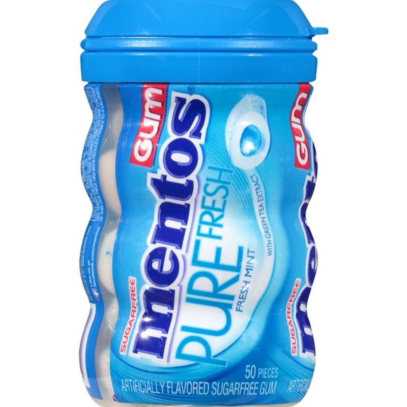 Mentos Gum, Sugarfree, Fresh Mint, Pure Fresh (50 ct) from ShopRite