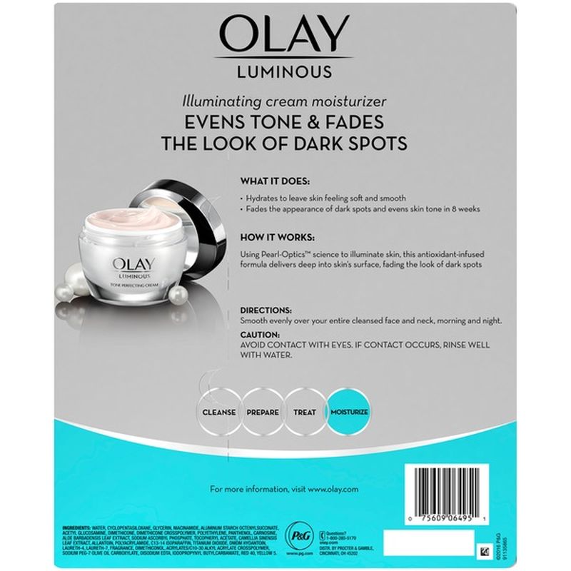 Olay Luminous Tone Perfecting Cream (1.7 oz) Instacart