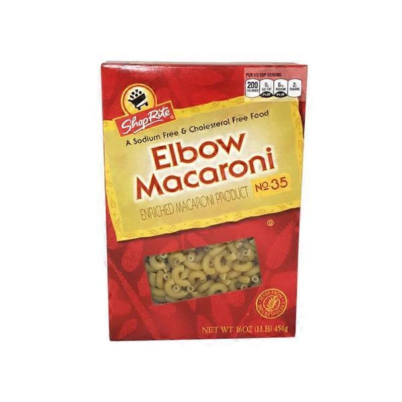 ShopRite ENRICHED MACARONI PRODUCT, Elbow Macaroni (16 oz) Instacart
