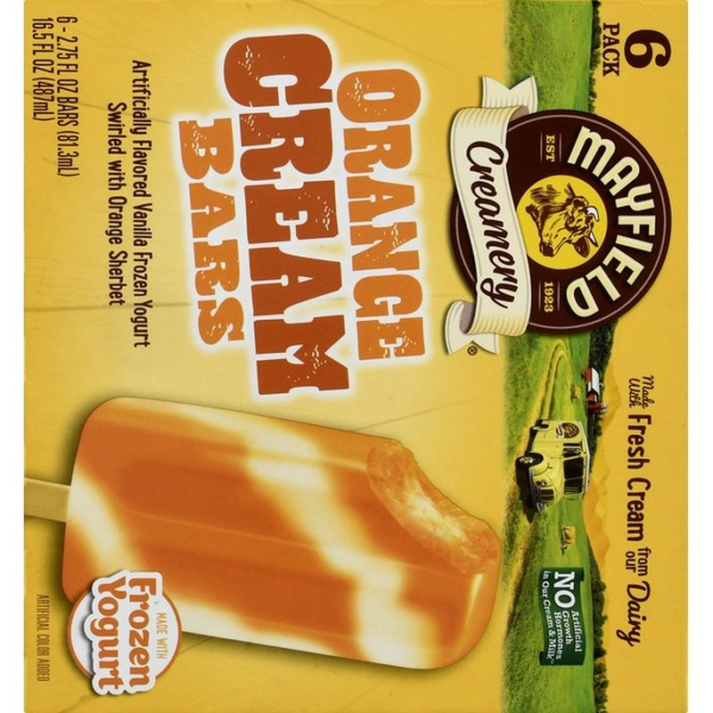 Mayfield Frozen Yogurt Bars, Orange Cream, 6 Pack (6 each) Instacart