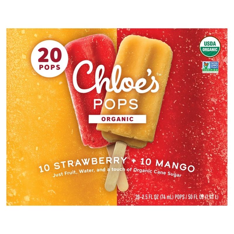 Chloe's Pops, Organic, Strawberry + Mango (20 each) from Costco Instacart