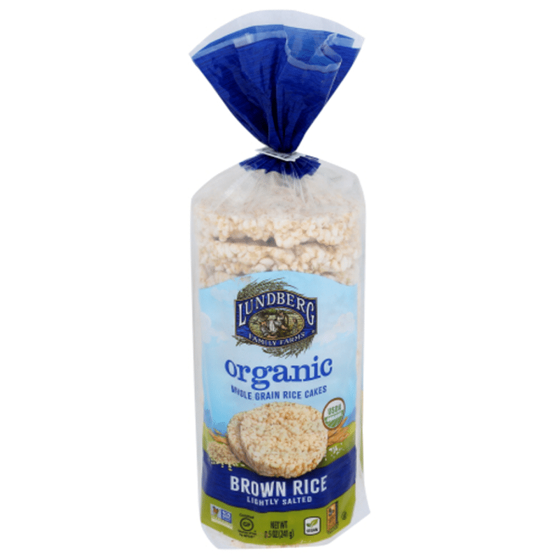 Lundberg Family Farms Brown Rice Organic Rice Cakes Lightly Salted (8.5 ...