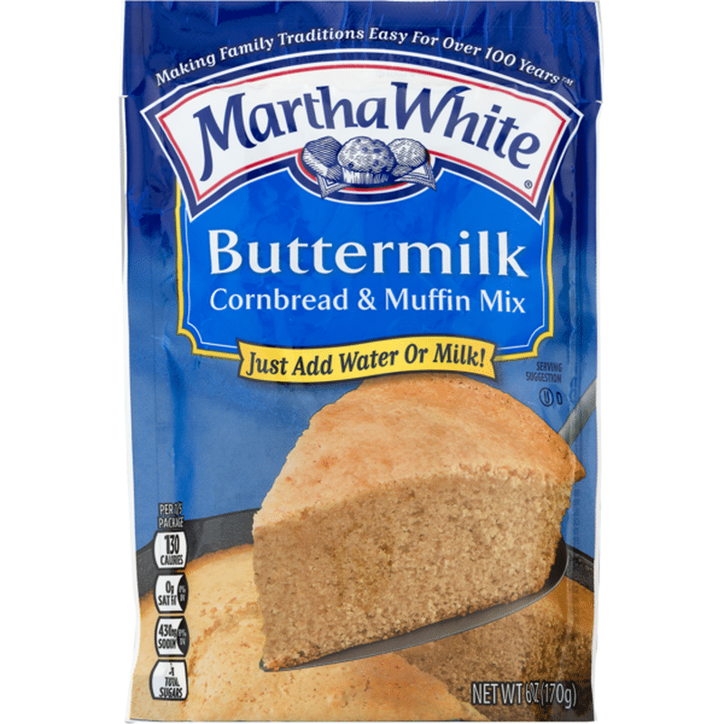 Martha White Cornbread & Muffin Mix, Buttermilk, Pouch (6 oz) from