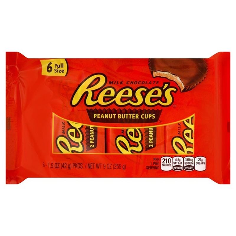Reese's Peanut Butter Cups, Full Size (1.5 oz) - Instacart