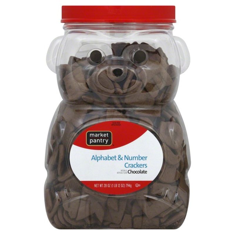 Market Pantry Crackers, Alphabet & Number, Chocolate (28 oz) Instacart