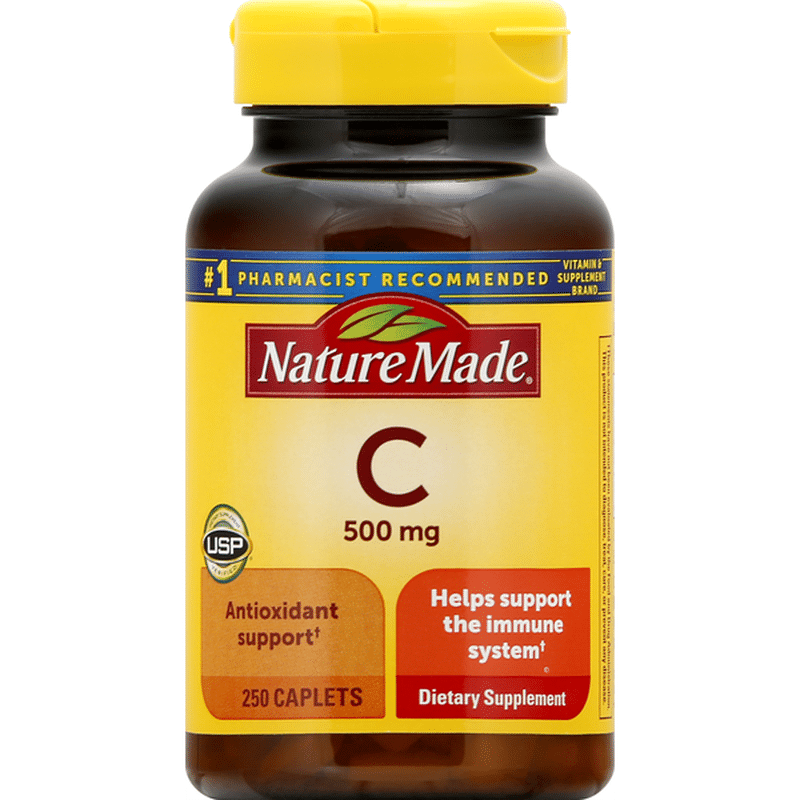 Nature Made Vitamin C 500 mg Caplets (250 ct) from Safeway Instacart