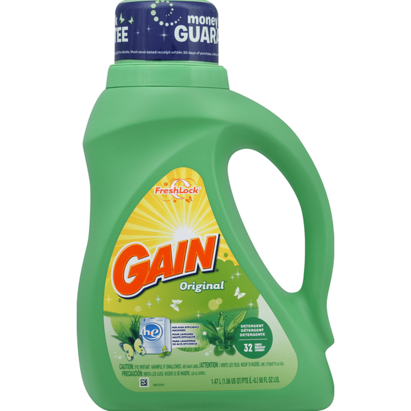 Gain Detergent, HE, Original (50 oz) Instacart