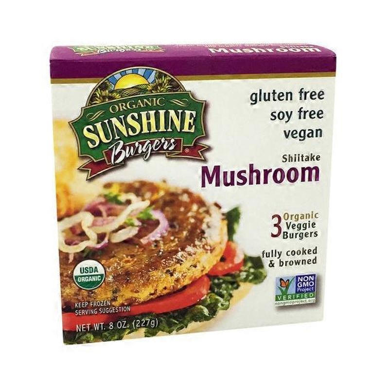 Sunshine Burgers Veggie Burgers, Shiitake Mushroom (3 ct) Instacart