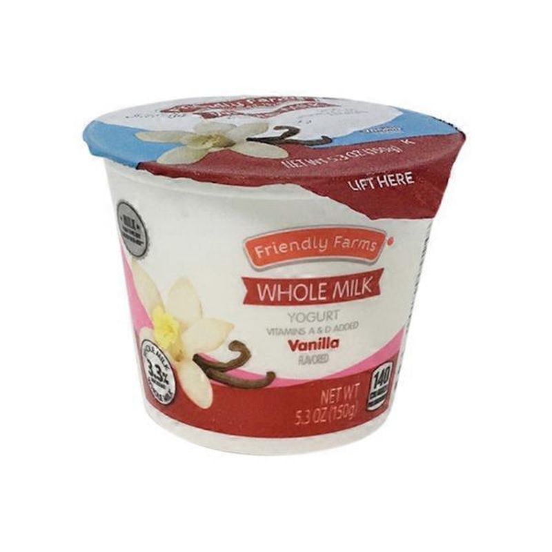 Friendly Farms Vanilla Whole Milk Yogurt (5.3 oz) Instacart
