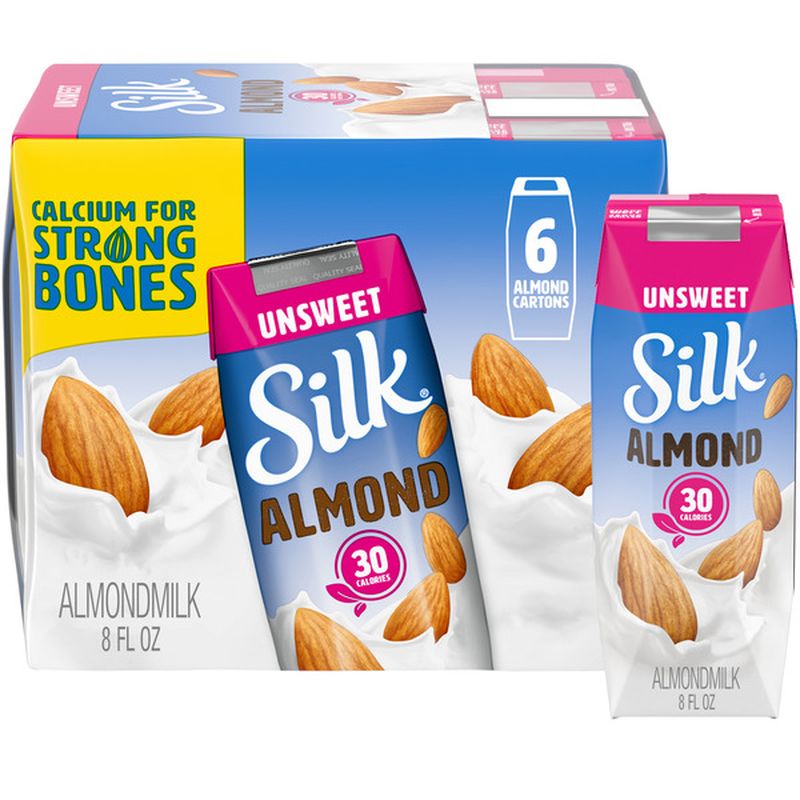 Silk ShelfStable Unsweetened Almond Milk Singles (8 fl oz) Instacart