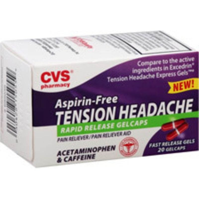 CVS Tension Headache Pain Reliever Aid Gelcaps (20 ct) - Instacart