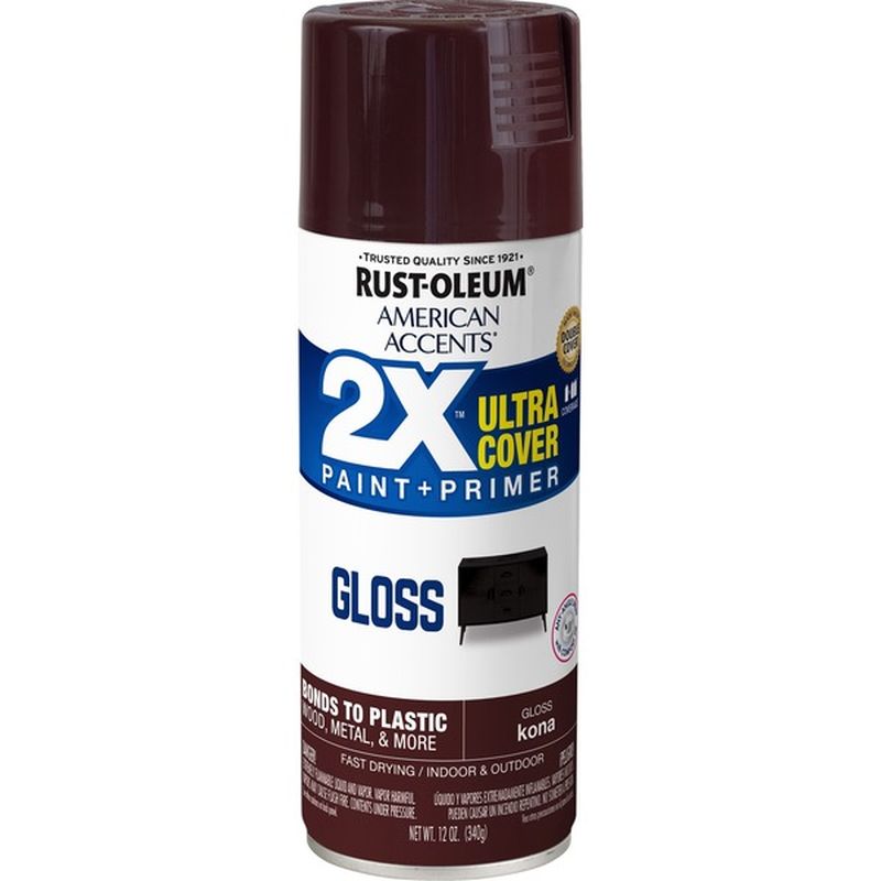 Rust-Oleum Kona Brown American Accents 2X Ultra Cover Gloss Spray Paint ...