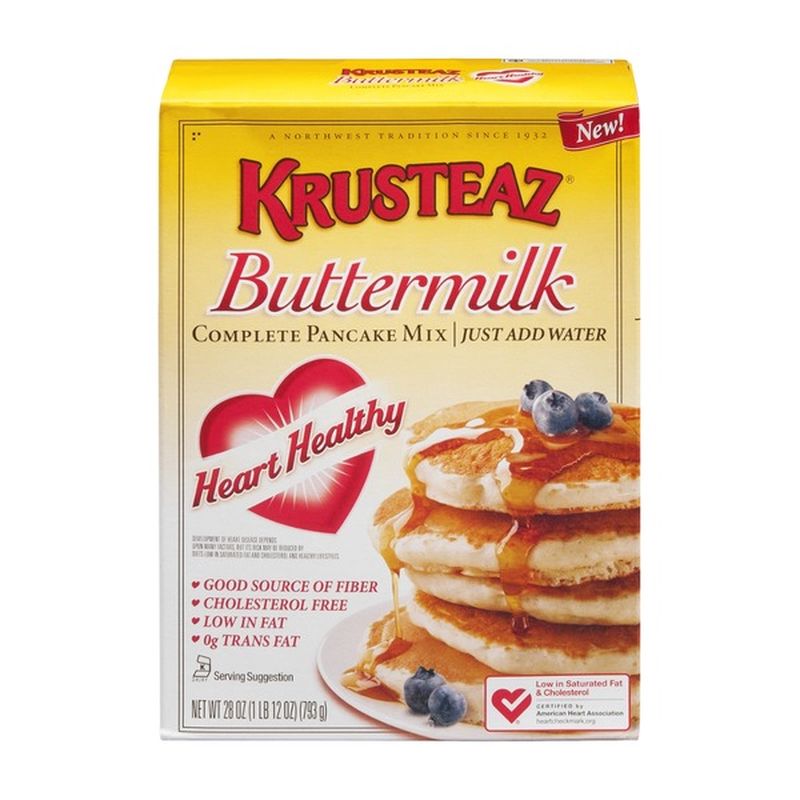 Krusteaz Heart Healthy Buttermilk Complete Pancake Mix (28 oz) Instacart