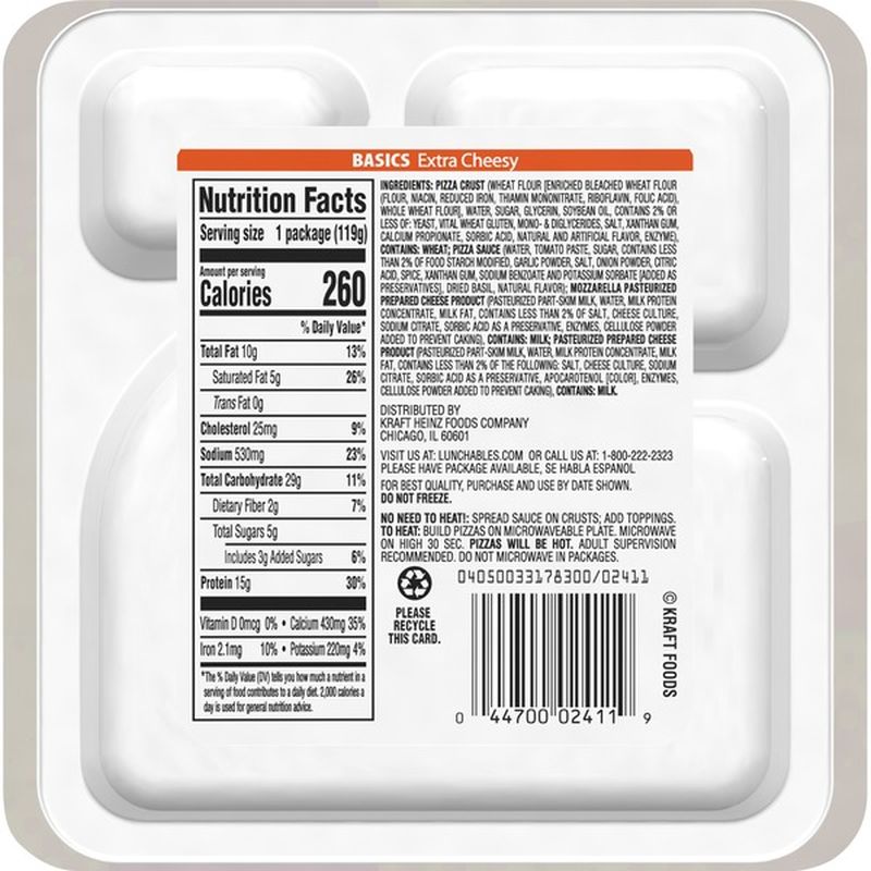 Lunchables Cheese Pizza Convenience Meal