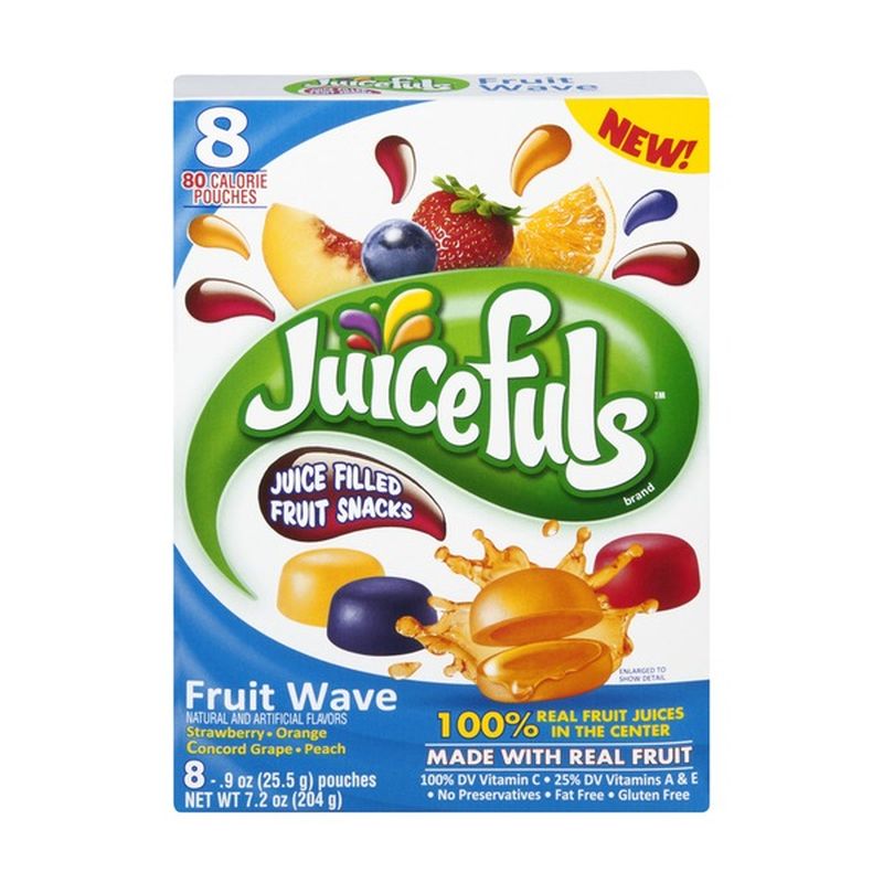 Juicefuls Juice Filled Fruit Snacks Pouches Fruit Wave 8 CT (0.9 oz