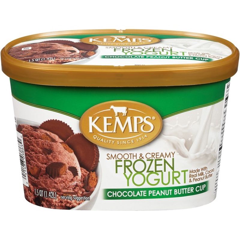 Kemps Smooth & Creamy Chocolate Peanut Butter Cup Frozen Yogurt (1.5 qt ...