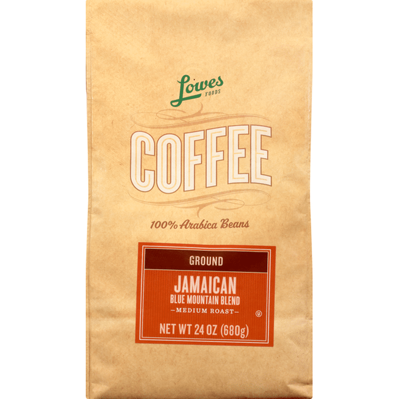 Lowes Foods Coffee, Ground, Medium Roast, Jamaican, Blue Mountain Blend