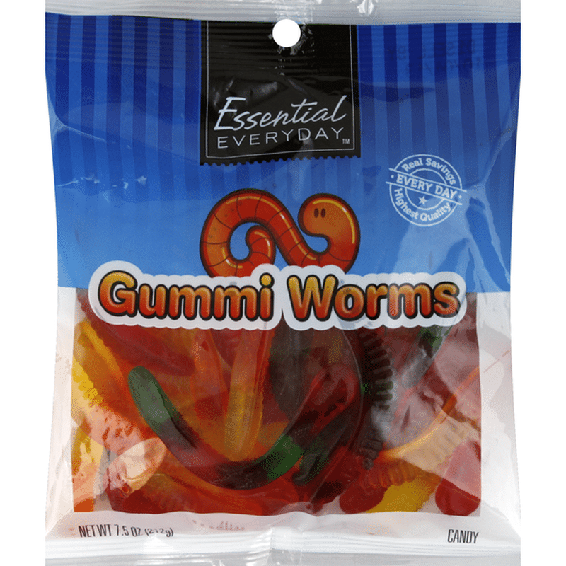 Essential Everyday Candy Gummi Worms Oz Instacart