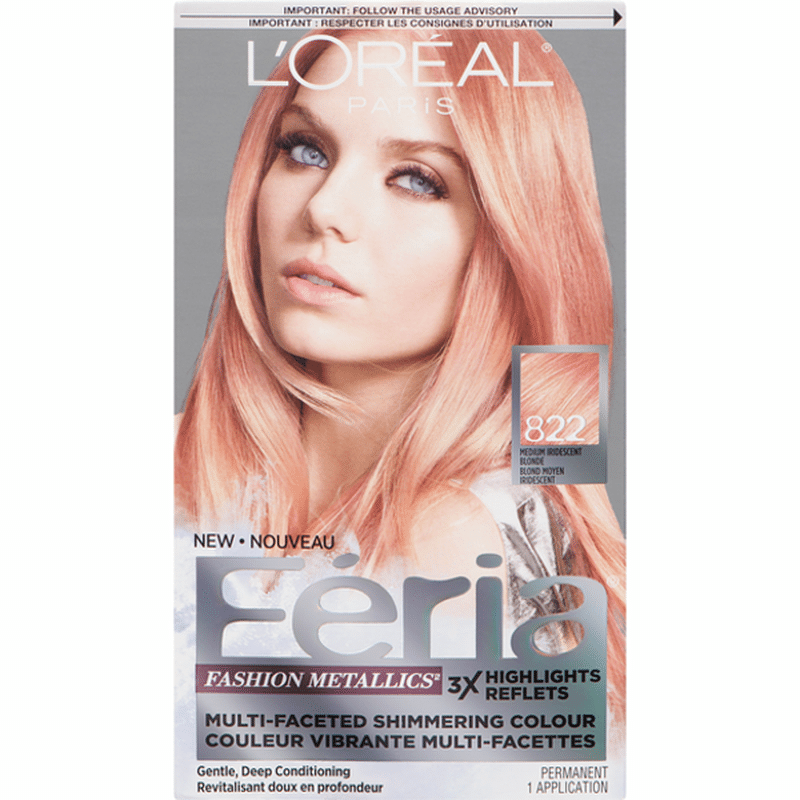 L'Oreal Feria Multi-Faceted Shimmering Colour 822 Medium Iridescent ...