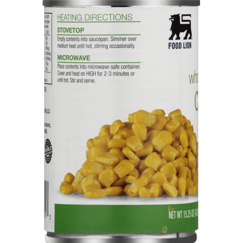 Food Lion Corn, Whole Kernel, Can (15.25 oz) from Food Lion Instacart